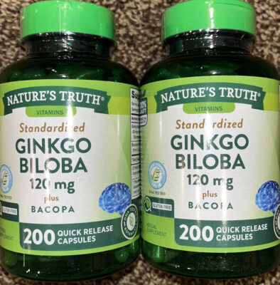 *400* Nature's Truth GINGKO BILOBA 120mg Quick Rel Capsules Exp 5/25 FAST SHIP