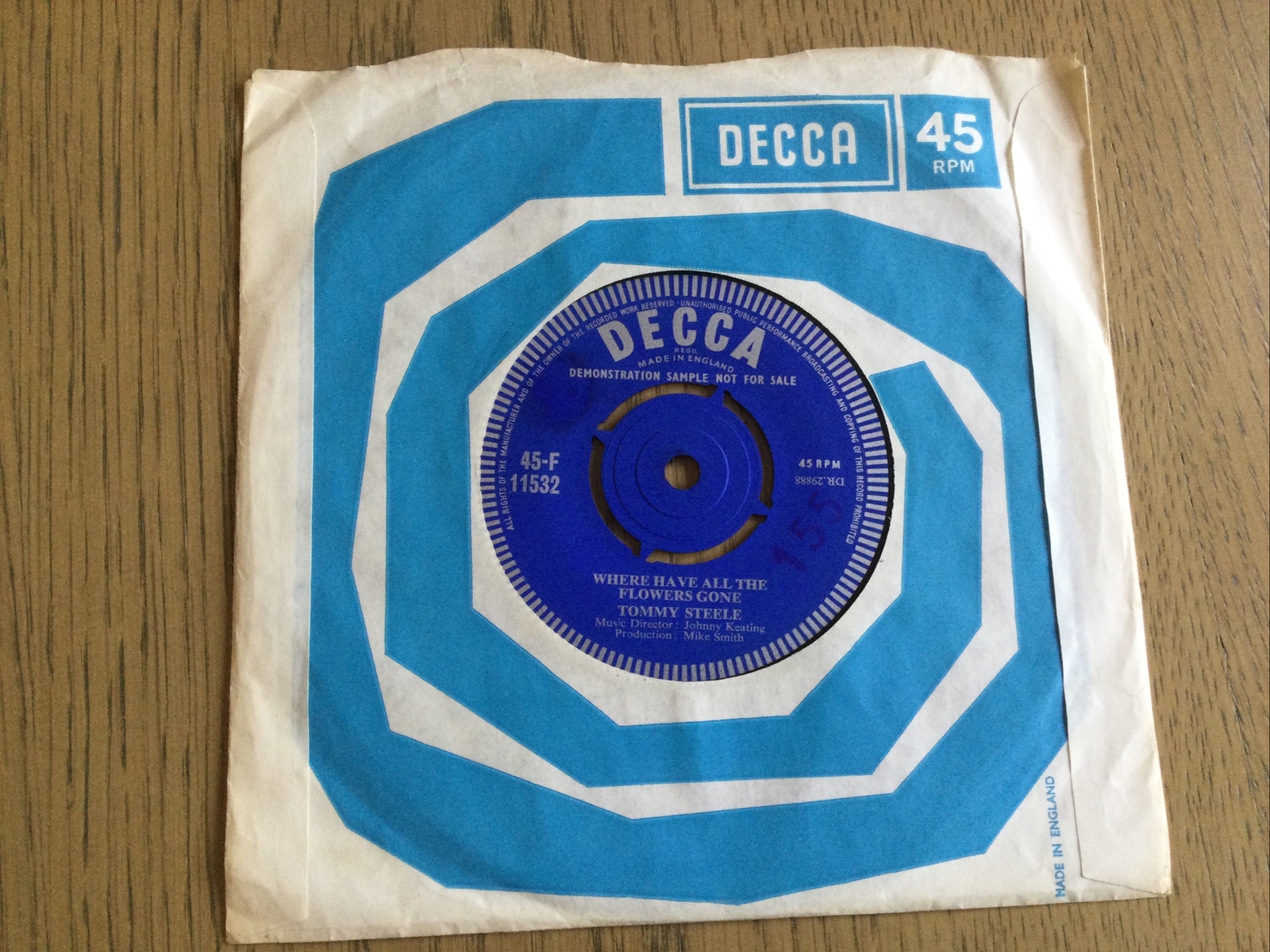 Tommy Steele Butter Wouldn’t Melt In Your mouth Promo Demo 7” Vinyl
