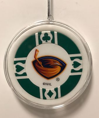 Atlanta Thrashers Poker Chip Christmas Tree Ornament Holiday NHL Hockey