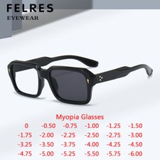 Unisex Square Photochromic Myopia Glasses Fashion Shade Nearsighted Sunglasses