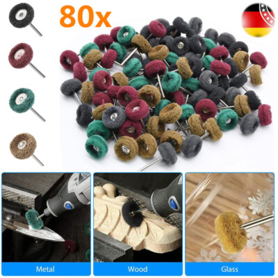 80X Universal Polierscheibe Schleifscheibe 1'' (25mm) für Dremel Räder Zubehör DE
