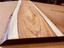 great canarywood hard wood,single piece- with natural edges -49"x12"x1 1/4"