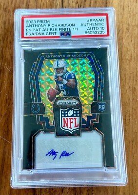 2023 Prizm Anthony Richardson TRUE Black Finite Auto 1/1 RPA