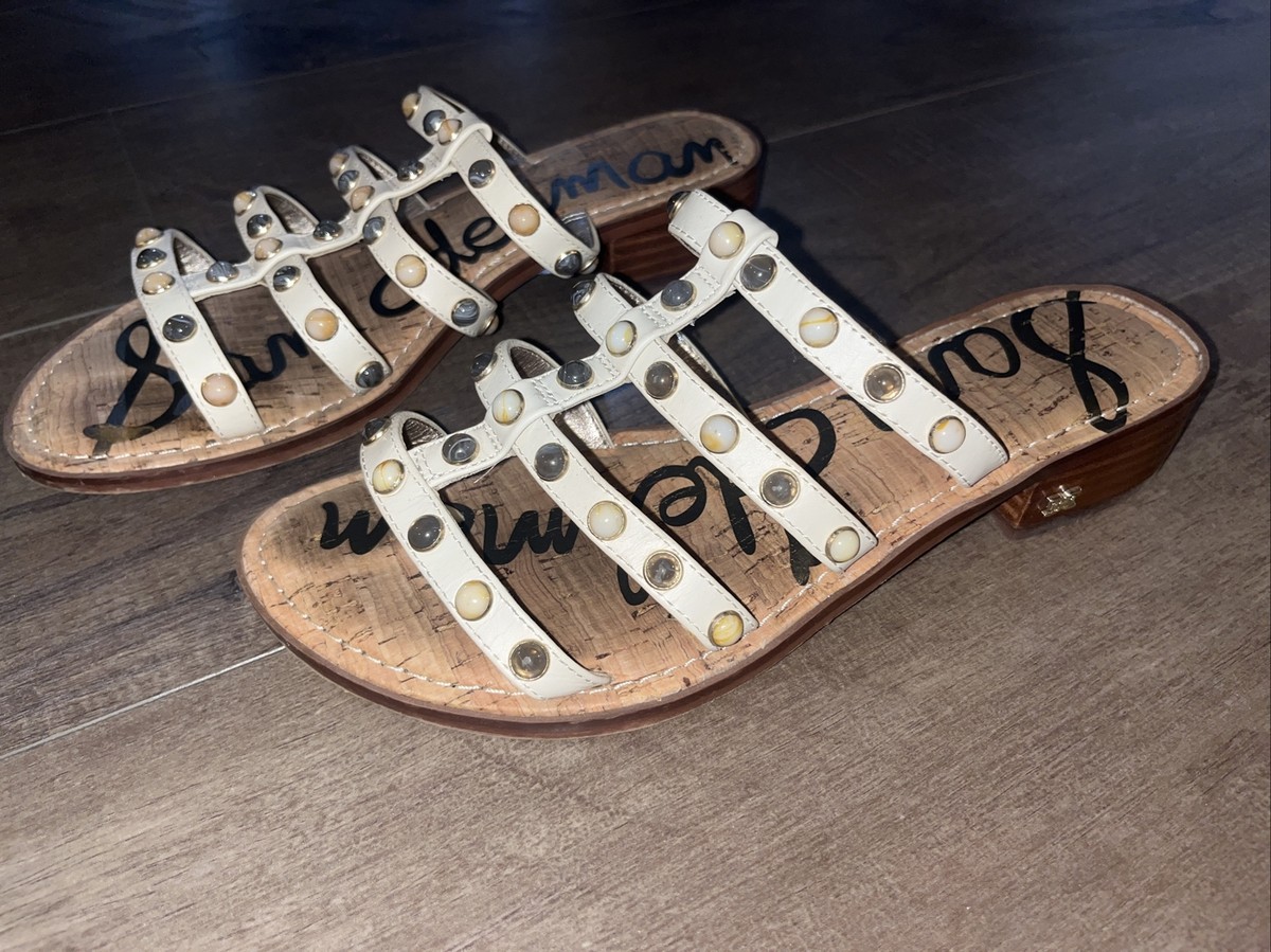 Sam Edelman Womens Juniper Ivory Gladiator Sandals Size