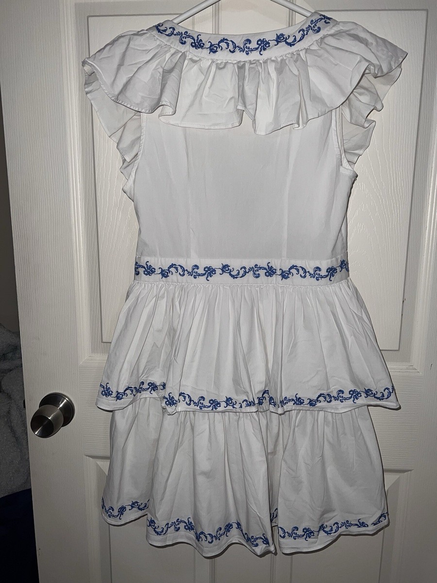 16arlington mini dress 16Arlington Minelli Feather-Trim Mini Dress