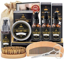 Beard Grooming Full Kit Hair Men Grooms Oil Serum Boosts Set Balm Mustache Wash
