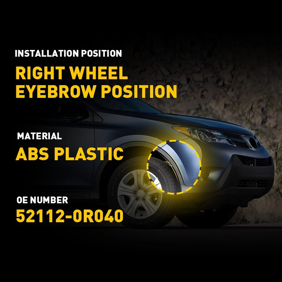 Moldura de guardabarros de parachoques delantero lado derecho para Toyota RAV4 2013 2014 2015 Foto 4 de 4