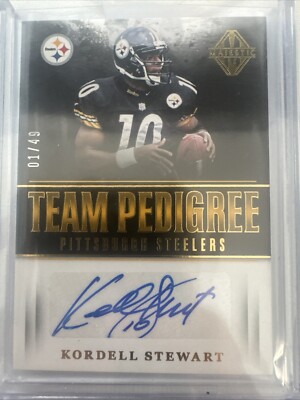 2017 Panini Majestic Kordell Stewart #PS-KS Team Pedigree Gold Autograph 1/49