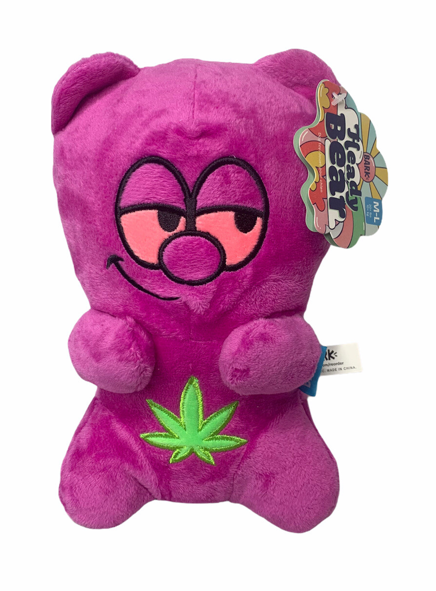 NEW BarkBox Heady Bear Gummy Dog Toy 420 Pot Collection Medi