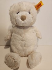 Steiff Baby Plush Giggles Teddy Bear 11" 240584 Stuffed Animal Ivory White