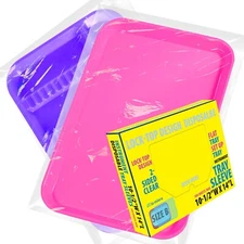 500/Box Dental Tray Sleeve Cover Standard Size B Clear Plastic 10.5 " x 14 "