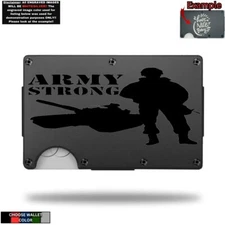 ARMY STRONG Tank Veteran Wallet - Laser Engraved Wallet - Cool Wallet