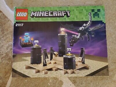 LEGO Minecraft #21117 The Ender Dragon 100% Complete w/Manual Minifigs &  Box