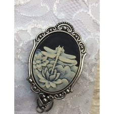 NURSE Badge reel retractable ID Holder LANYARD Victorian BELT CLIP Cameo Gift