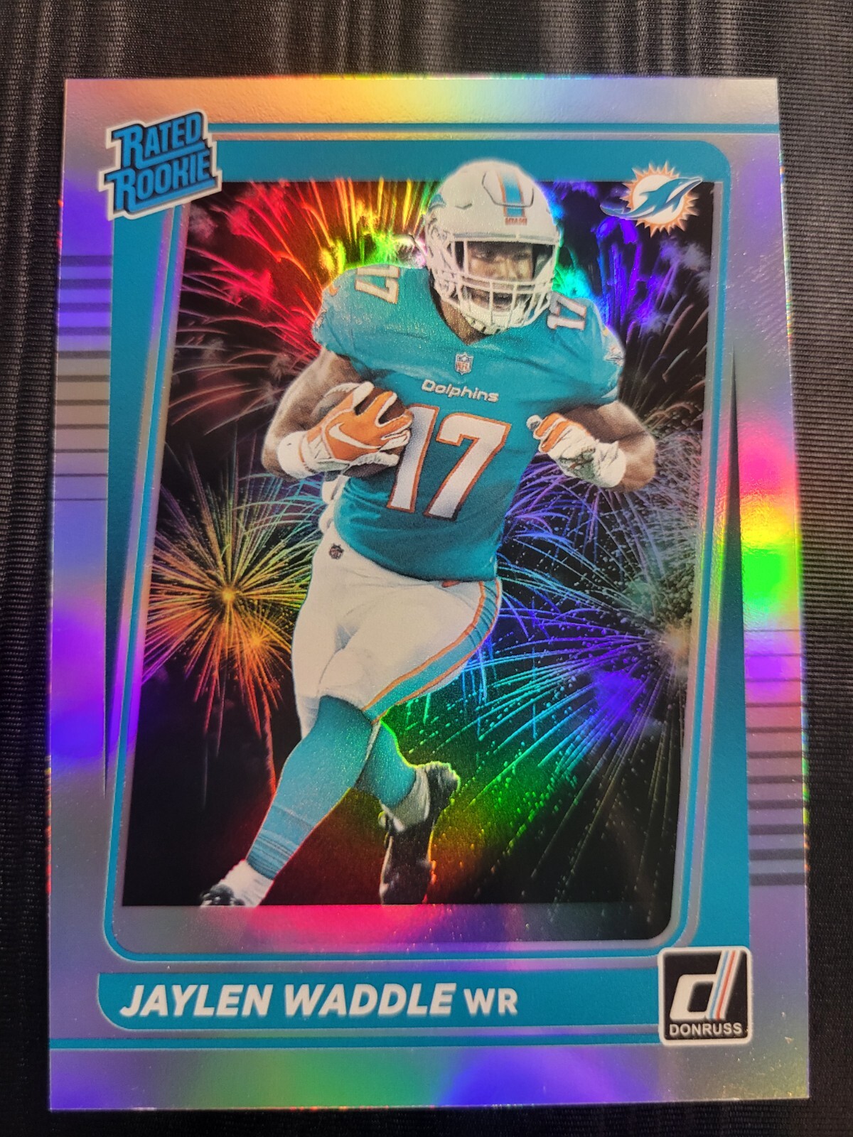 Jaylen Waddle 2021 DONRUSS PREMIUM RATED ROOKIE #263 MIAMI DOLPHINS