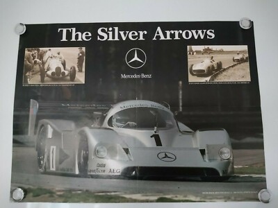 The Silver Arrows Mercedes-Benz Sauber C11 Mauro Baldi Monza Poster 1990