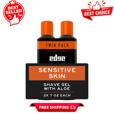 4 Pack, Edge Sensitive Skin Shave Gel for Men with Aloe, No Nonsense, 14 oz