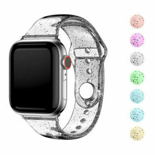 For Apple iWatch Series 6/5/4/3/2/SE Band Strap Colorful Clear Glitter Bracelet - Bild 13 von 14