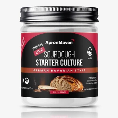APRON MAVEN Sourdough Starter Live Active Sour dough Culture German Bavarian Style Liquid