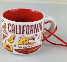starbucks christmas california been there cup mug NWT ornament