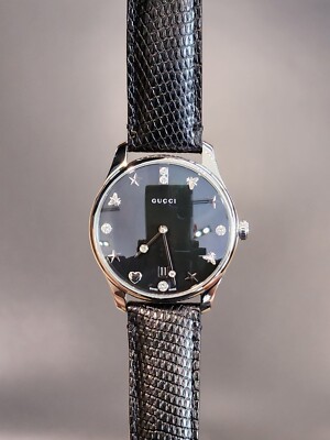 New GUCCI G-Timeless Black Mother of Pearl Dial Women's Watch