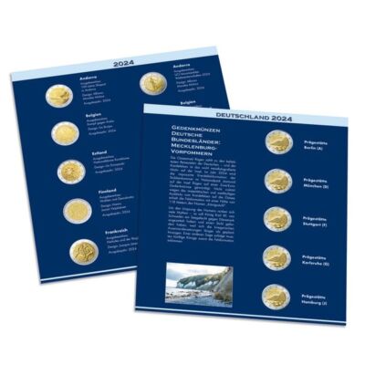 Numis Nachtrag 2024 für NUMIS 2-Euro-Album, französisch / englisch