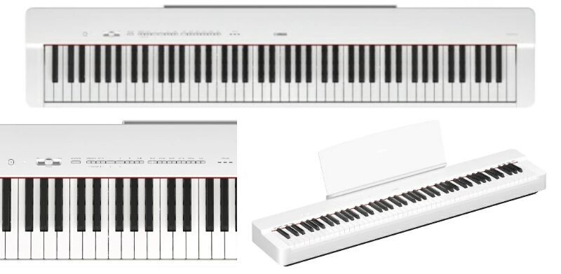 White digital piano bundle