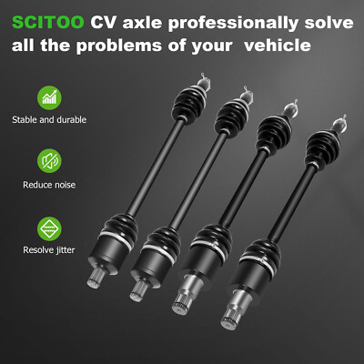 For Polaris RZR S 800 2010-2014 4PCS Set Front & Rear Half Shaft CV Axles