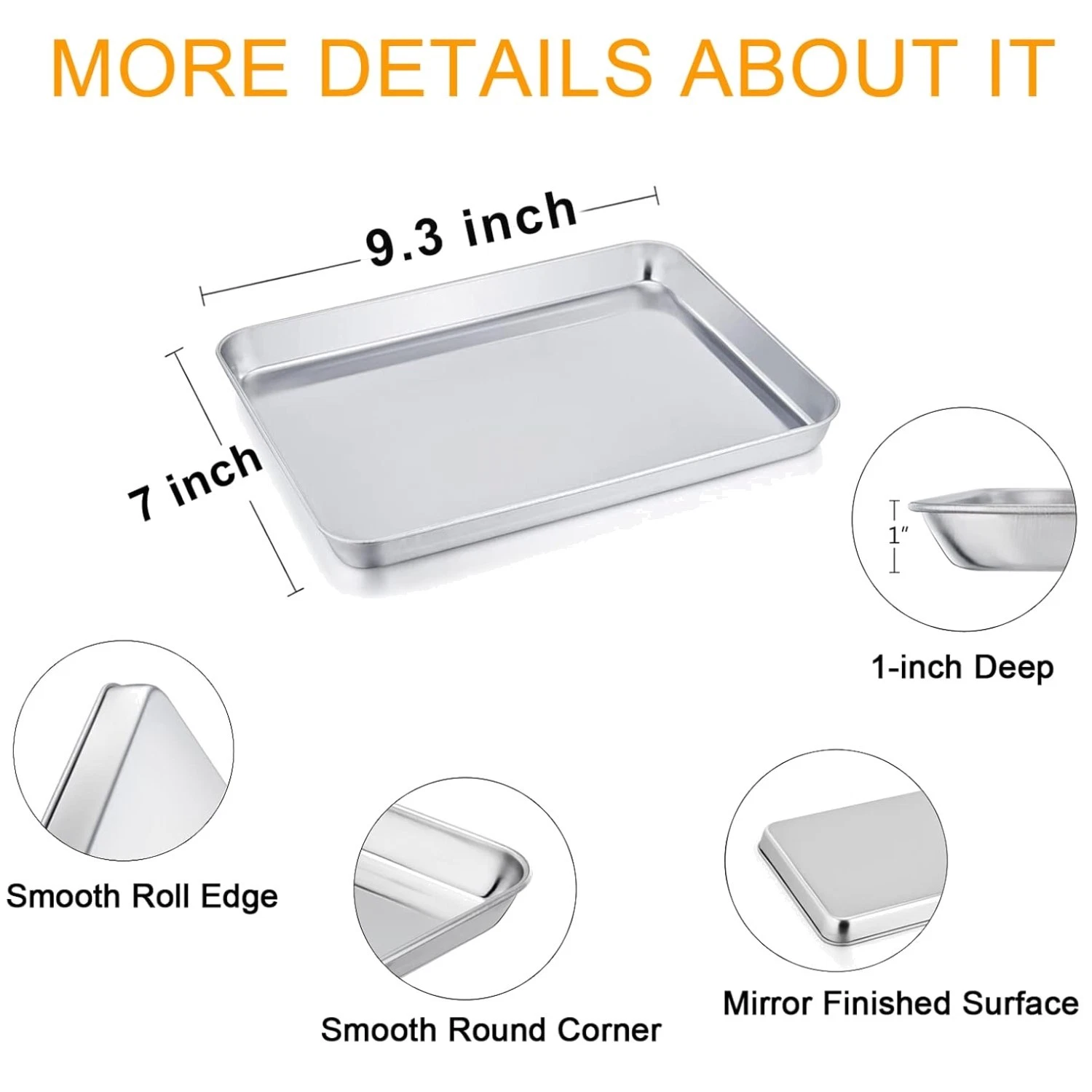 Stainless Steel Toaster Oven Tray & Rack Set