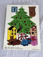Rare JUDY INSTRUCTO Wooden Puzzle CHRISTMAS TREE 1988 VINTAGE 15 Pieces J066013