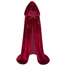 Kids Velvet Cloak Cape With Hooded For Halloween Christmas Cosplay Costumes ...