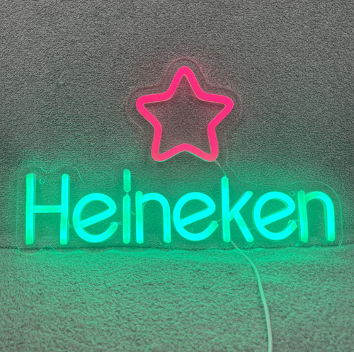 Heineken Red & Green LED Lighted Sign