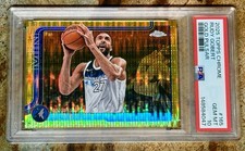 Rudy Gobert 🌟 2025 TOPPS CHROME #165 Gold Pulsar /50 Timberwolves 🌟 PSA 10