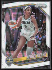 2025 Panini Prizm WNBA #92 Angel Reese White Seismic Prizms Chicago Sky Card