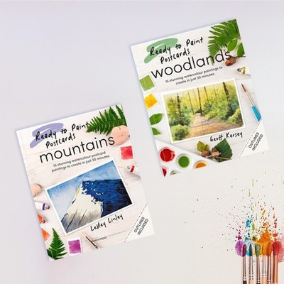 2 NEW  WATERCOLOR BOOKS: stunning paintings to create in just 30 minutes!
