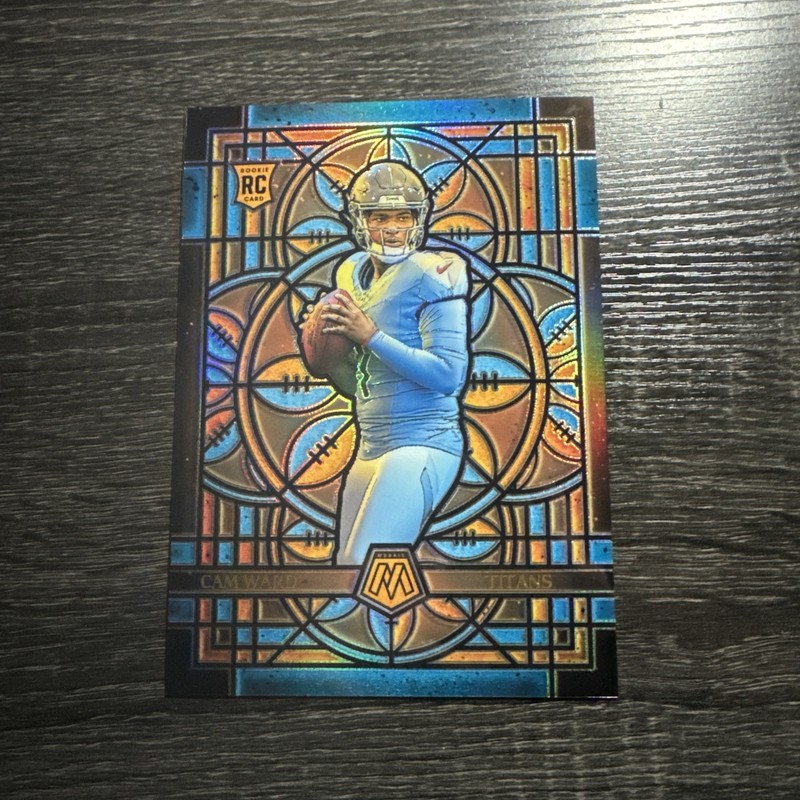 2025 Panini Mosaic Oversized Stained Glass Cam Ward (RC) #25 Titans QB1 💪