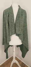 Women's Green Marl Waterfall Cardigan Made In Italy Fits M 