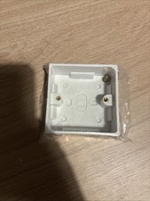 1g PVC Surface Mounted Box 32mm Deep, Single Pattress, 20mm Conduit Knockouts