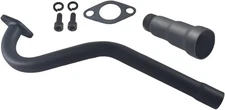 3 Stage Exhaust Header Pipe For 79cc 98cc 3HP For Mini Bike Black