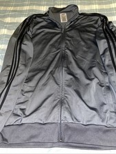 adidas men  Warm-Up 3-Stripes Track Jacket Charcoal/black Large