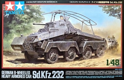 Tamiya 1/48 32574 WWII German Sd.Kfz.232 8-Wheeled Heavy Armored Car (1 Figure)