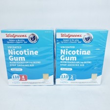 2 Nicotine Gum 2 mg, 4 mg, Sugar Free, Stop Smoking Aid - Original Flavor