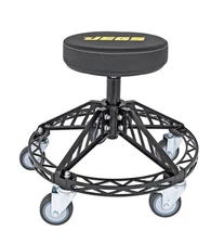 JEGS Heavy-Duty Rolling Shop Stool 300 lb. Capacity 13.5 in. Foam-Padded Seat