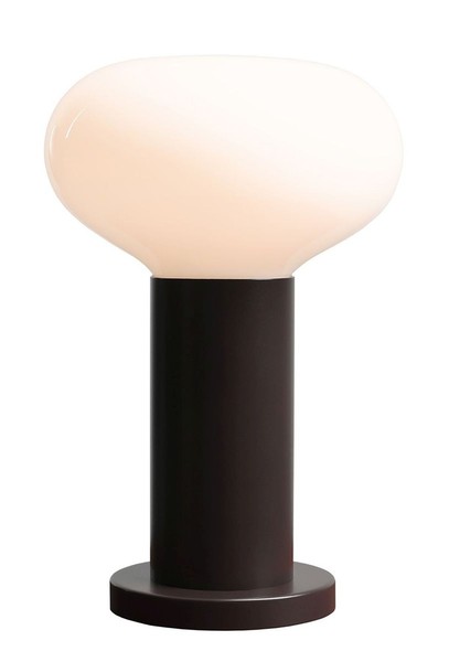 Tischleuchte Nachttisch Glas Metall Mokka H:29 Cm E14 Schlafzimmer Tischlampe-image