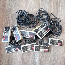 Lot Of 9 Original Nintendo NES OEM Controllers NES-004