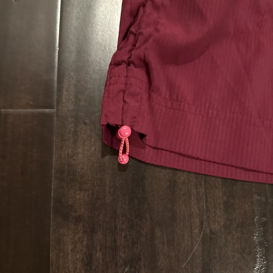 Koi Lite Scrub Pants Medium Petite Dobby Maroon Slim Fit Mechanical Stretch - Image 4 of 4