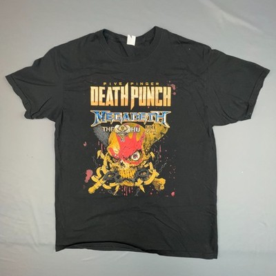 Five Finger Death Punch Megadeth 2022 Tour Shirt Medium Black Rock Concert