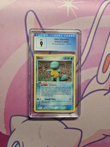 2005 POKEMON EX DELTA SPECIES SQUIRTLE #40/113 DITTO CGC 9