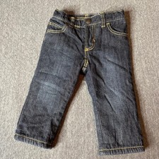 Old Navy Jeans Blue Denim Fleece Lined Size 12 18 Months Baby