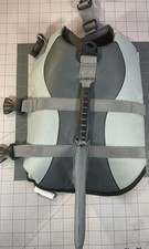 Shark-Themed Dog Life Jacket Handle on Top For Sm Dog Adjustable Gray Sz Small